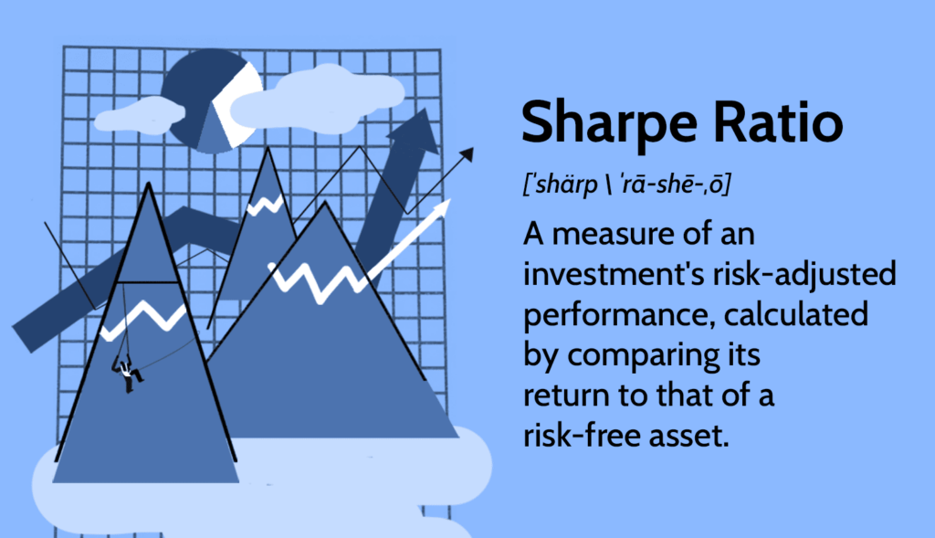 An investor analyzing multifamily real estate investment metrics on a laptop, highlighting the importance of the Sharpe ratio in risk-adjusted returns.